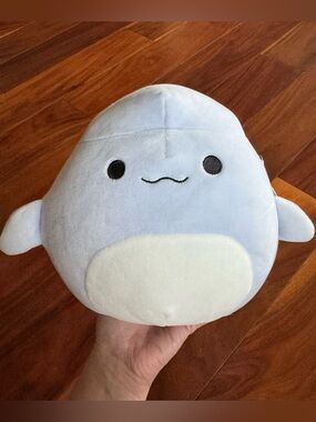 Squishmallows Light Blue and Cream Plush Whale- Jayden